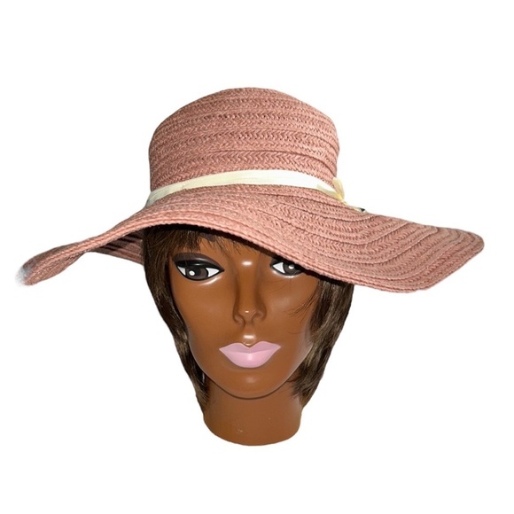 LC Lauren Conrad Wide Brim Floppy Straw Sun Hat - Picture 4 of 6